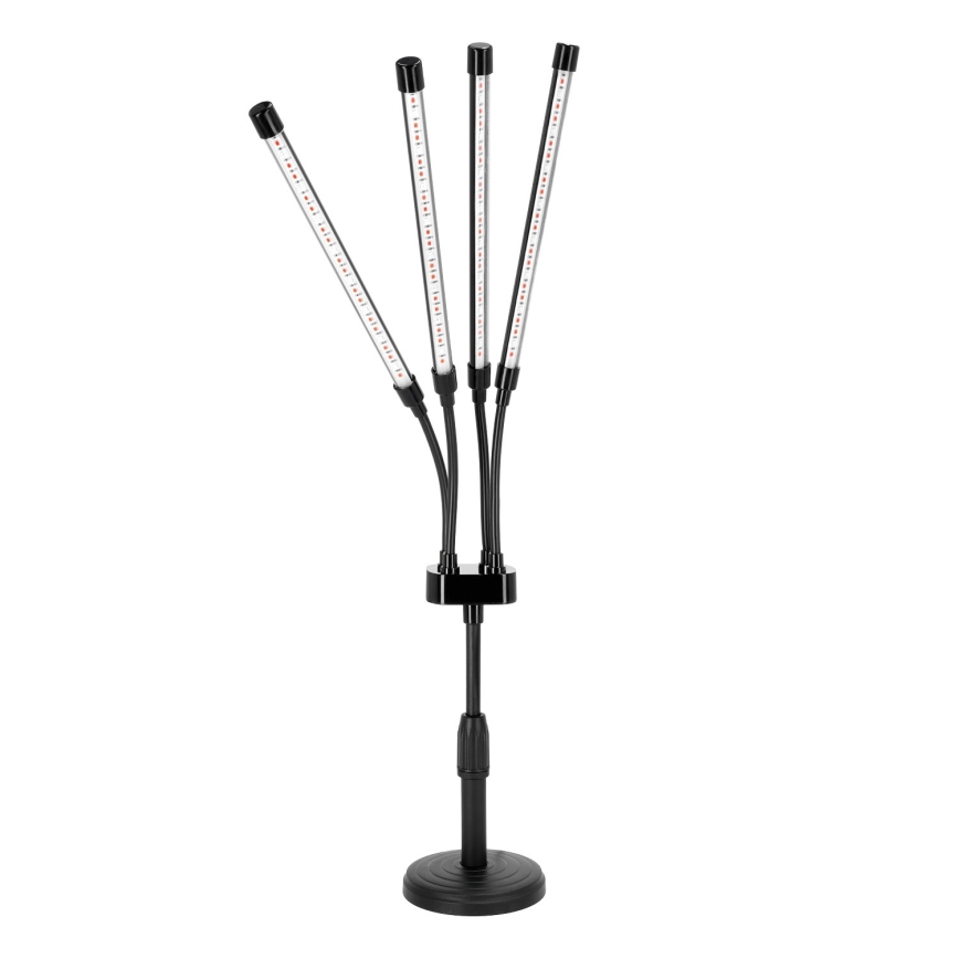 Dimbare flexibele LED tafellamp voor het kweken van planten VITARO 4xLED/10W/230V zwart