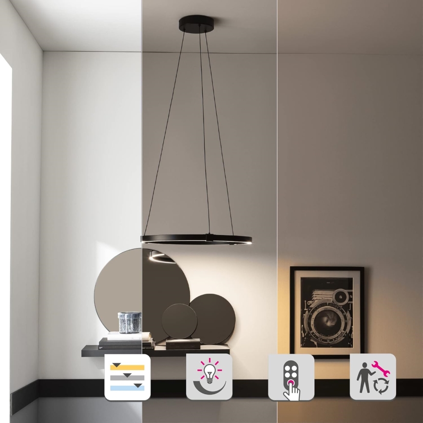 Dimbare LED hanglamp aan een koord CASSINI LED/33W/230V 2700-6500K + afstandsbediening