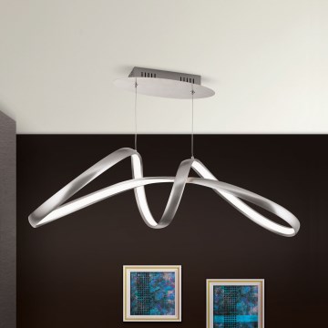 Dimbare LED hanglamp aan een koord CIRCUS LED/36W/230V zilver