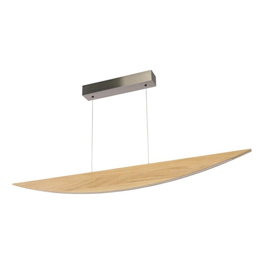 Dimbare LED hanglamp aan een koord DUBAI LED/14W/230V eiken