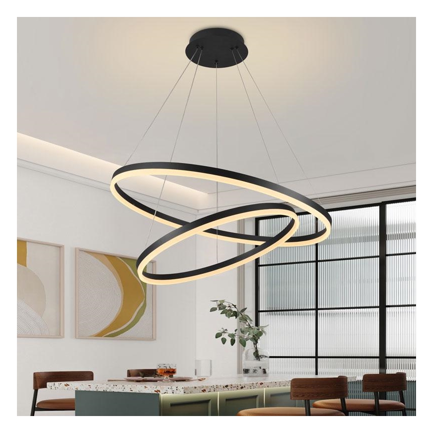 Dimbare LED hanglamp aan een koord LED/100W/230V 3000-6500K diameter 80 cm + afstandsbediening