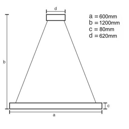 Dimbare LED hanglamp aan een koord LED/100W/230V 3000-6500K + afstandsbediening