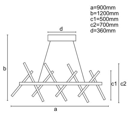 Dimbare LED hanglamp aan een koord LED/100W/230V 3000-6500K + afstandsbediening