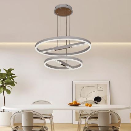 Dimbare LED hanglamp aan een koord LED/100W/230V 3000-6500K diameter 60 cm + afstandsbediening