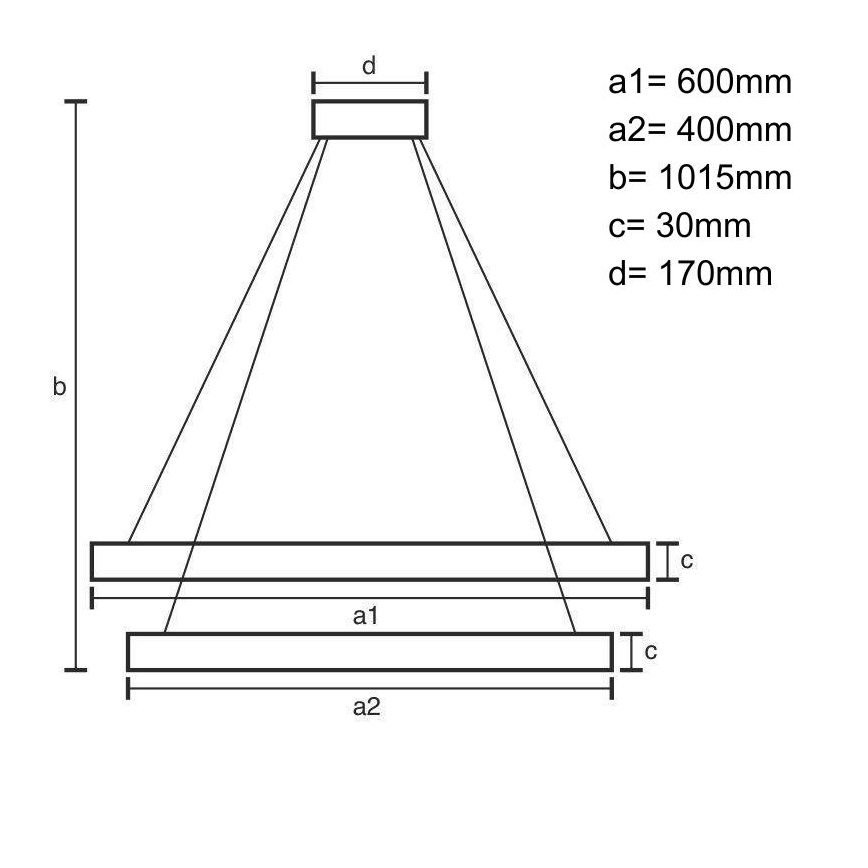 Dimbare LED hanglamp aan een koord LED/100W/230V 3000-6500K diameter 60 cm + afstandsbediening