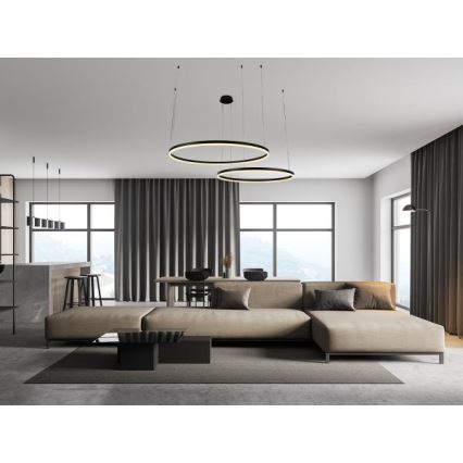 Dimbare LED hanglamp aan een koord LED/100W/230V 3000-6500K + afstandsbediening