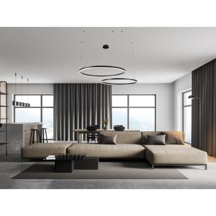 Dimbare LED hanglamp aan een koord LED/100W/230V 3000-6500K + afstandsbediening