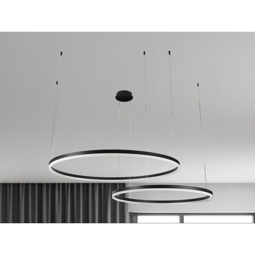 Dimbare LED hanglamp aan een koord LED/100W/230V 3000-6500K diameter 80 cm + afstandsbediening