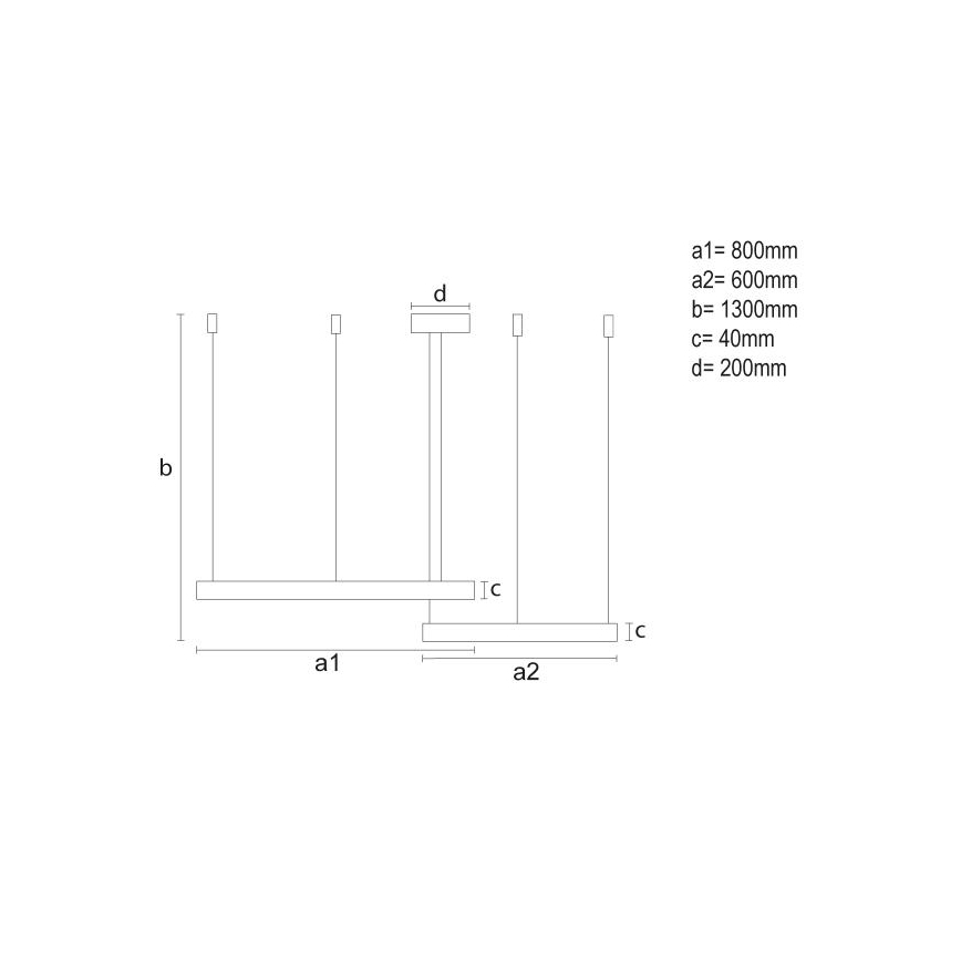 Dimbare LED hanglamp aan een koord LED/100W/230V 3000-6500K + afstandsbediening