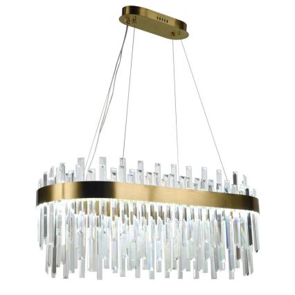 LED Dimbaar kristal Hanglamp aan een touw LED/100W/230V 3000-6500K goud + afstandsbediening