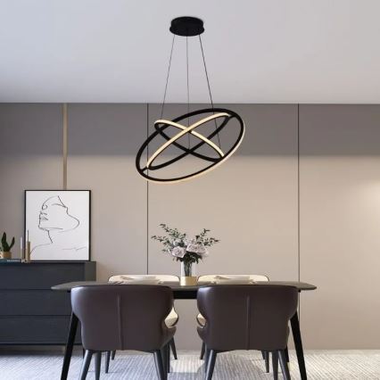 Dimbare LED hanglamp aan een koord LED/105W/230V 3000-6500K diameter 60 cm + afstandsbediening