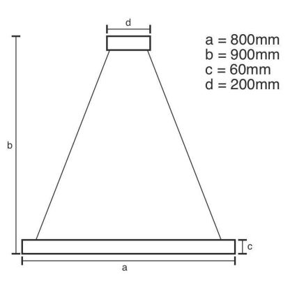 Dimbare LED hanglamp aan een koord LED/110W/230V 3000-6500K + afstandsbediening