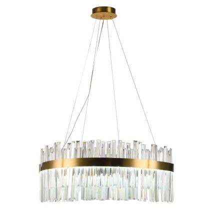 LED Dimbaar kristal Hanglamp aan een touw LED/110W/230V 3000-6500K goud + afstandsbediening