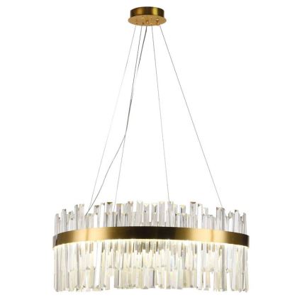 LED Dimbaar kristal Hanglamp aan een touw LED/110W/230V 3000-6500K goud + afstandsbediening