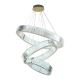 LED Dimbaar kristal Hanglamp aan een touw LED/115W/230V 3000-6500K chroom/goud + afstandsbediening