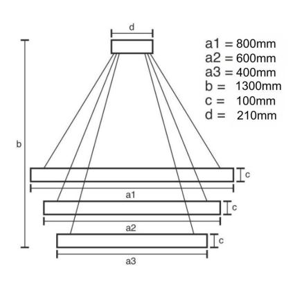 LED Dimbaar kristal Hanglamp aan een touw LED/115W/230V 3000-6500K chroom/goud + afstandsbediening