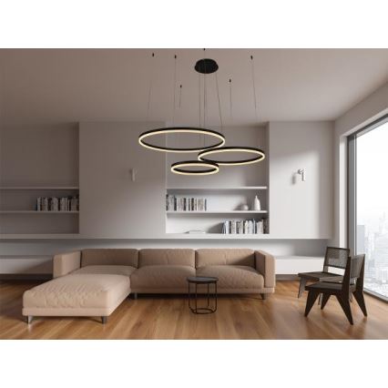 Dimbare LED hanglamp aan een koord LED/125W/230V 3000-6500K diameter 80 cm + afstandsbediening