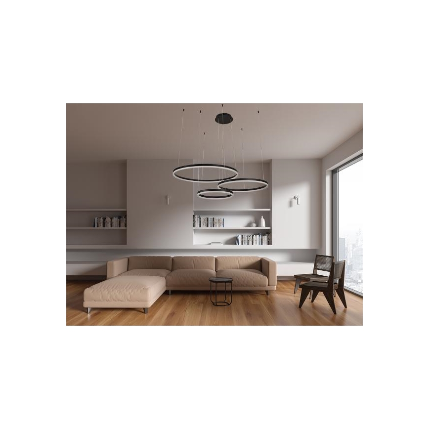 Dimbare LED hanglamp aan een koord LED/125W/230V 3000-6500K diameter 80 cm + afstandsbediening