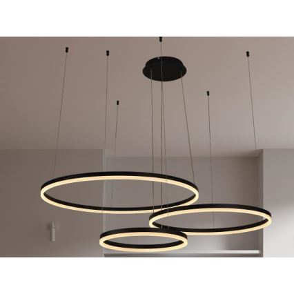 Dimbare LED hanglamp aan een koord LED/125W/230V 3000-6500K diameter 80 cm + afstandsbediening