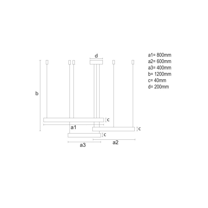 Dimbare LED hanglamp aan een koord LED/125W/230V 3000-6500K diameter 80 cm + afstandsbediening