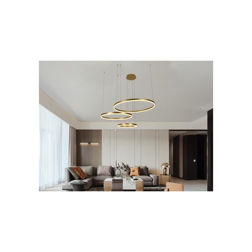 Dimbare LED hanglamp aan een koord LED/125W/230V 3000-6500K diameter 80 cm + afstandsbediening