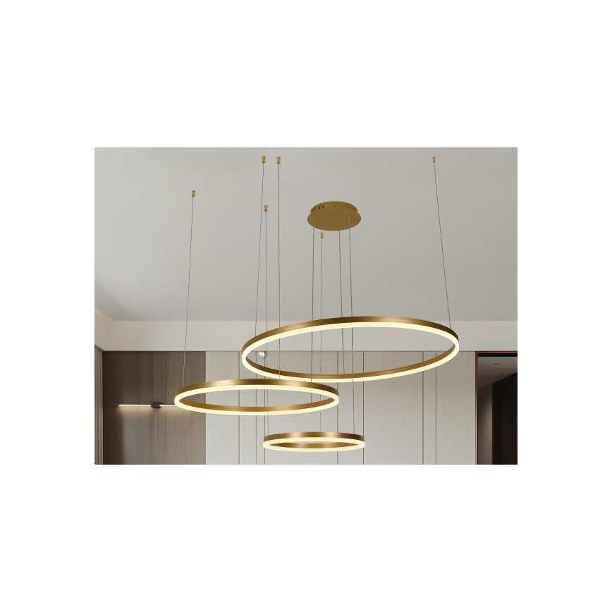 Dimbare LED hanglamp aan een koord LED/125W/230V 3000-6500K diameter 80 cm + afstandsbediening
