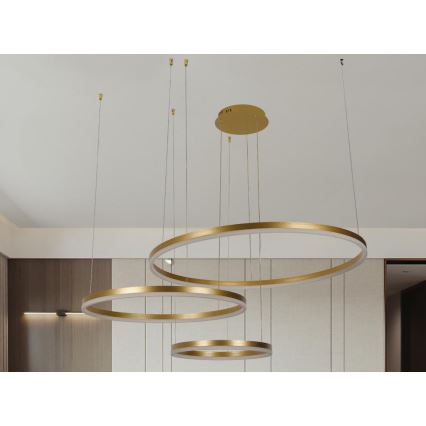 Dimbare LED hanglamp aan een koord LED/125W/230V 3000-6500K diameter 80 cm + afstandsbediening