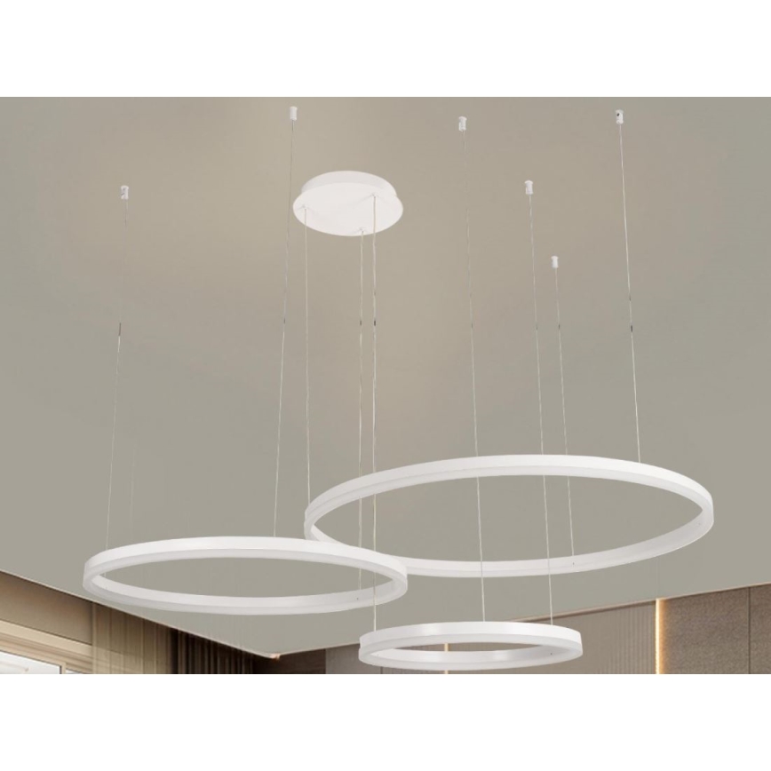 Dimbare LED hanglamp aan een koord LED/125W/230V 3000-6500K diameter 80 cm + afstandsbediening