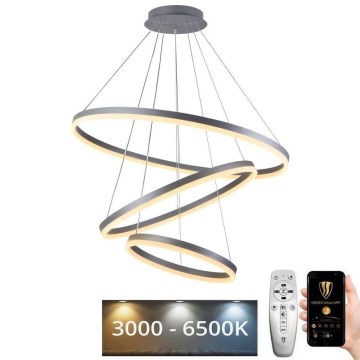 Dimbare LED hanglamp aan een koord LED/125W/230V 3000-6500K diameter 80 cm + afstandsbediening