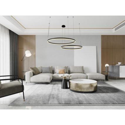 Dimbare LED hanglamp aan een koord LED/128W/230V 3000-6500K diameter 100 cm + afstandsbediening