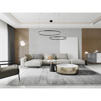 Dimbare LED hanglamp aan een koord LED/128W/230V 3000-6500K diameter 100 cm + afstandsbediening