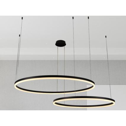 Dimbare LED hanglamp aan een koord LED/128W/230V 3000-6500K diameter 100 cm + afstandsbediening