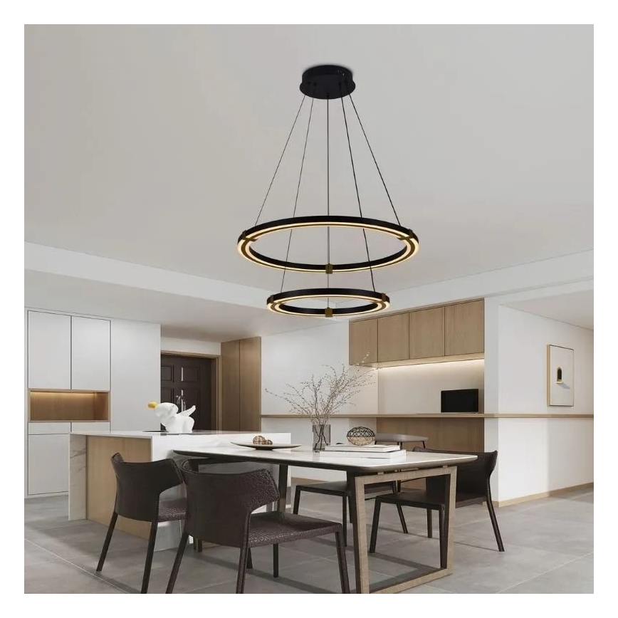 Dimbare LED hanglamp aan een koord LED/130W/230V 3000-6500K + afstandsbediening