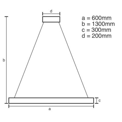 LED Dimbaar kristal Hanglamp aan een touw LED/130W/230V 3000-6500K goud + afstandsbediening