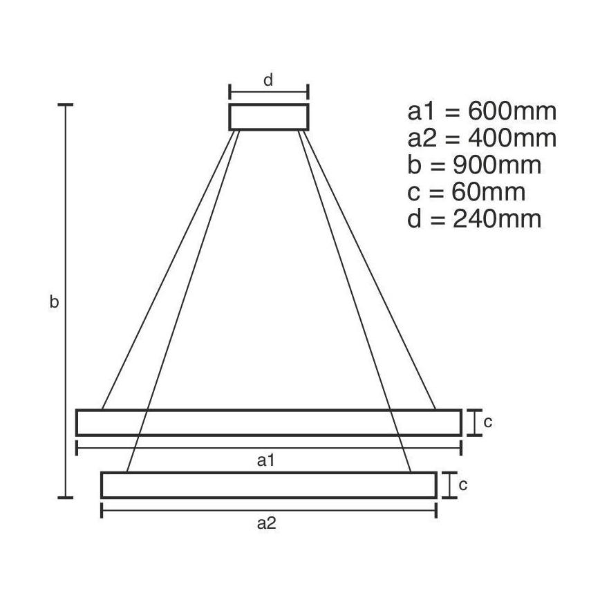 Dimbare LED hanglamp aan een koord LED/135W/230V 3000-6500K diameter 60 cm + afstandsbediening