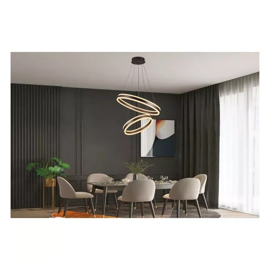 Dimbare LED hanglamp aan een koord LED/135W/230V 3000-6500K + afstandsbediening