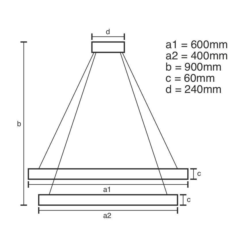 Dimbare LED hanglamp aan een koord LED/135W/230V 3000-6500K + afstandsbediening