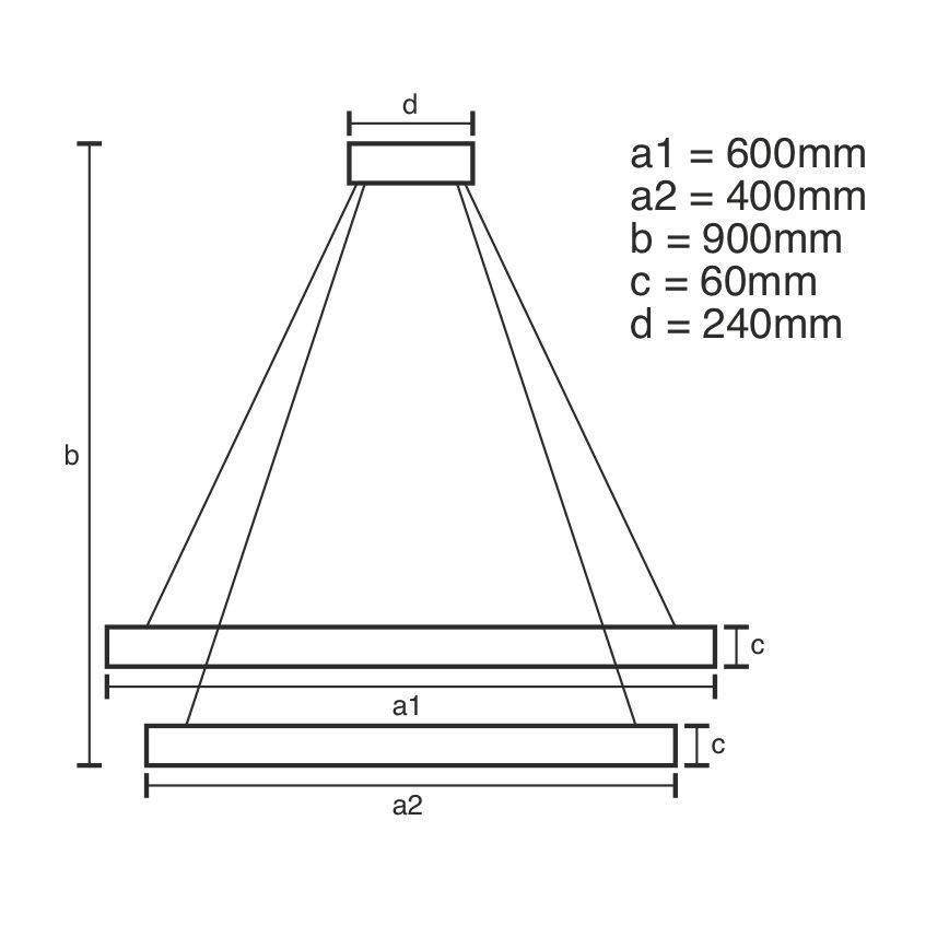Dimbare LED hanglamp aan een koord LED/135W/230V 3000-6500K + afstandsbediening