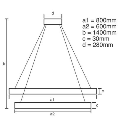 LED Dimbaar kristal Hanglamp aan een touw LED/160W/230V 3000-6500K zilver + afstandsbediening