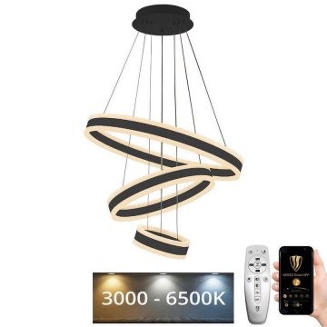 Dimbare LED hanglamp aan een koord LED/165W/230V 3000-6500K diameter 60 cm + afstandsbediening