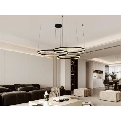 Dimbare LED hanglamp aan een koord LED/170W/230V 3000-6500K diameter 100 cm + afstandsbediening