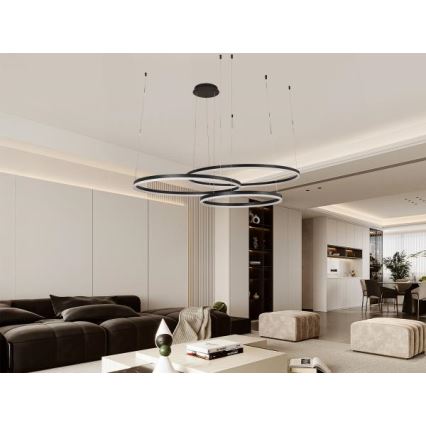 Dimbare LED hanglamp aan een koord LED/170W/230V 3000-6500K diameter 100 cm + afstandsbediening