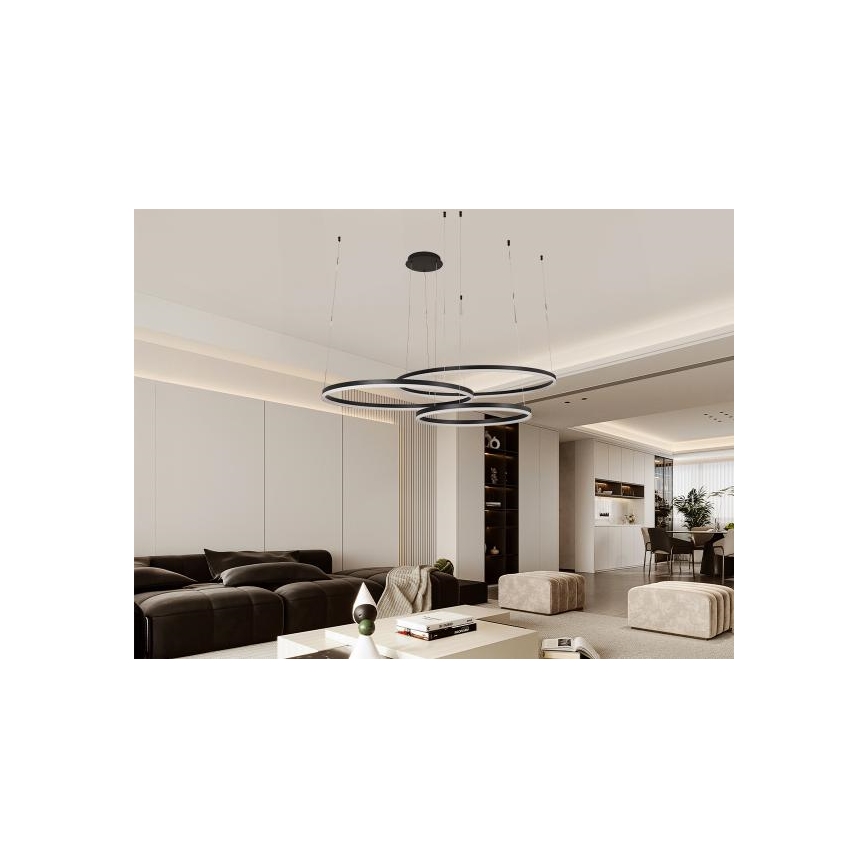 Dimbare LED hanglamp aan een koord LED/170W/230V 3000-6500K diameter 100 cm + afstandsbediening