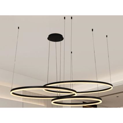 Dimbare LED hanglamp aan een koord LED/170W/230V 3000-6500K diameter 100 cm + afstandsbediening