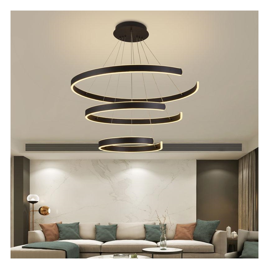 Dimbare LED hanglamp aan een koord LED/220W/230V 3000-6500K diameter 80 cm + afstandsbediening