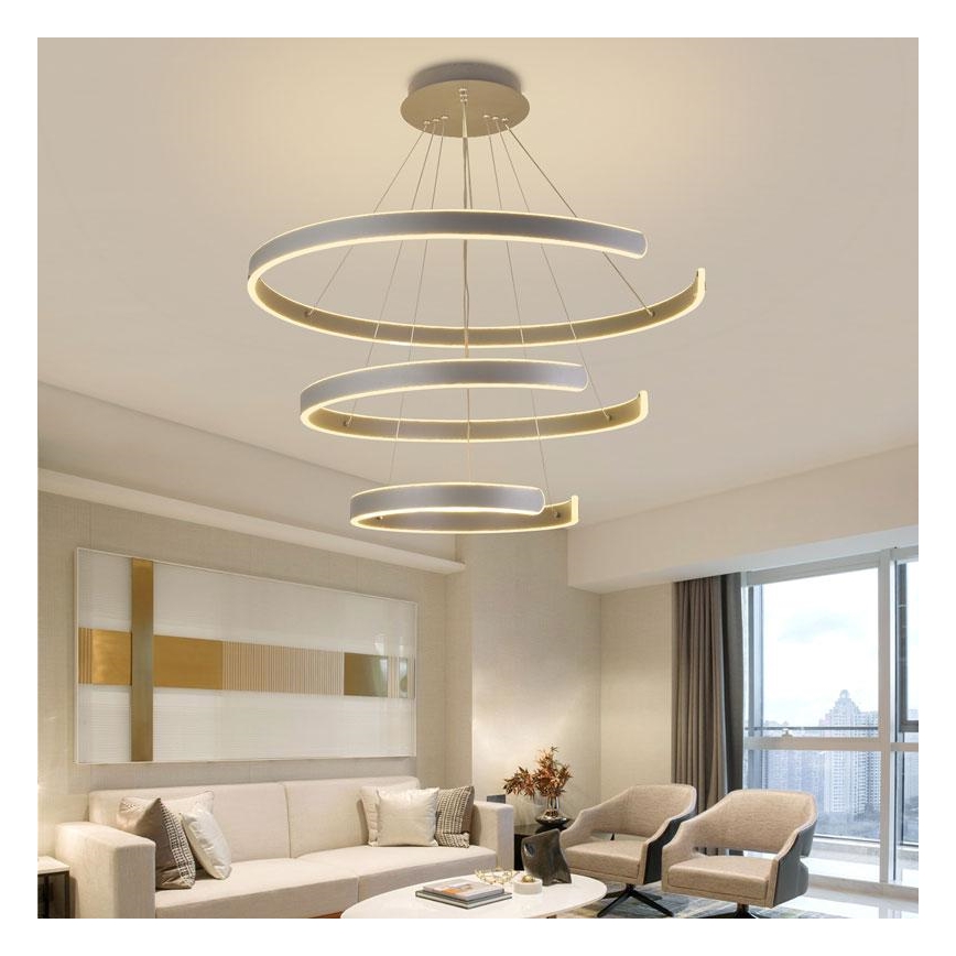Dimbare LED hanglamp aan een koord LED/220W/230V 3000-6500K diameter 80 cm + afstandsbediening