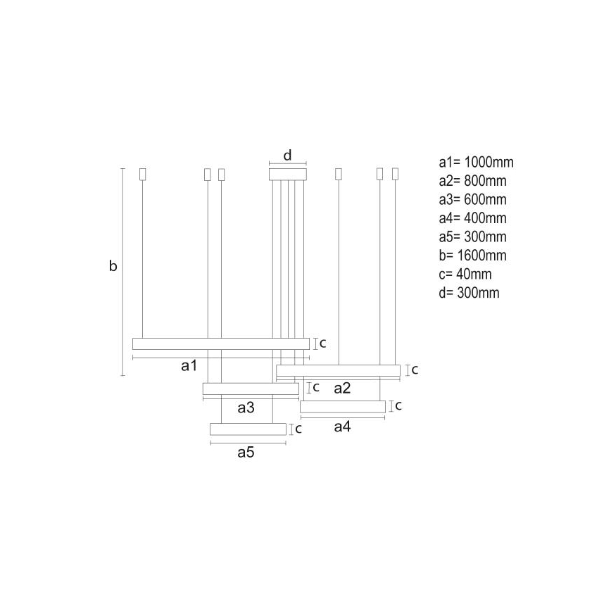 Dimbare LED hanglamp aan een koord LED/220W/230V 3000-6500K + afstandsbediening