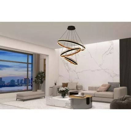 Dimbare LED hanglamp aan een koord LED/240W/230V 3000-6500K + afstandsbediening