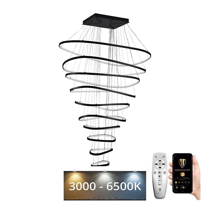 Dimbare LED hanglamp aan een koord LED/370W/230V 3000-6500K + afstandsbediening