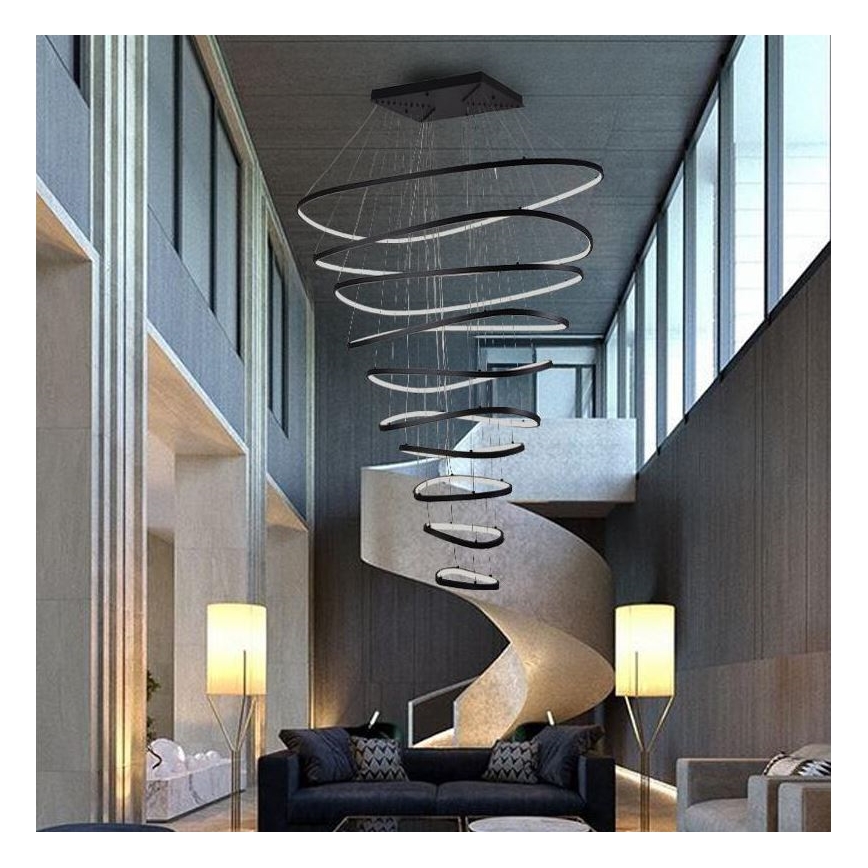 Dimbare LED hanglamp aan een koord LED/370W/230V 3000-6500K diameter 100 cm + afstandsbediening